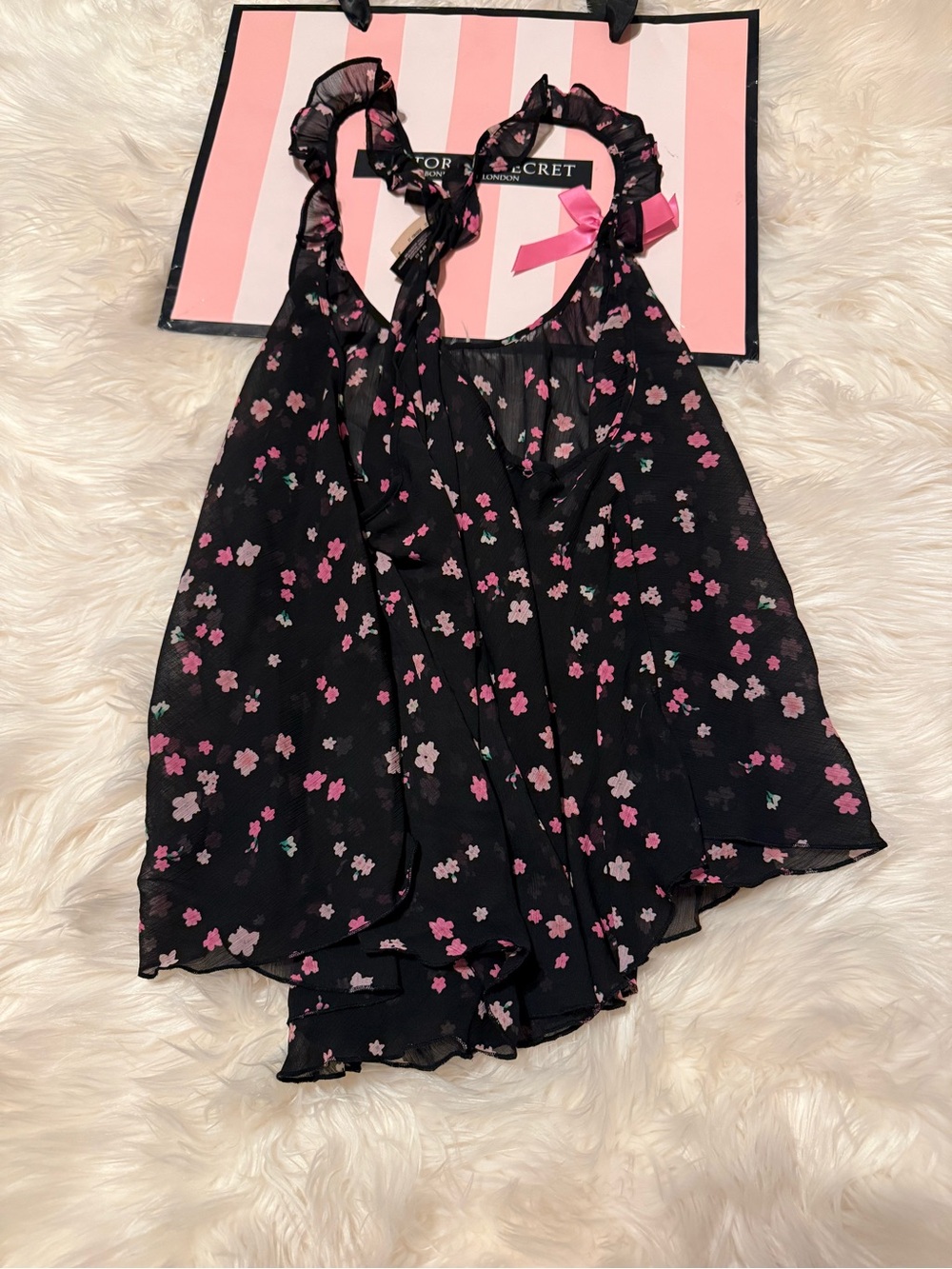 Victoria's Secret Sexy Little things chiffon floral babydoll camisole - Picture 8 of 8